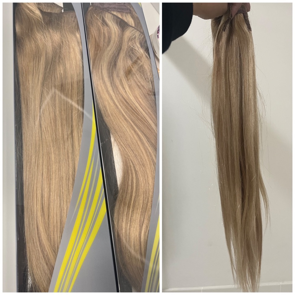 Human hair extensions clip